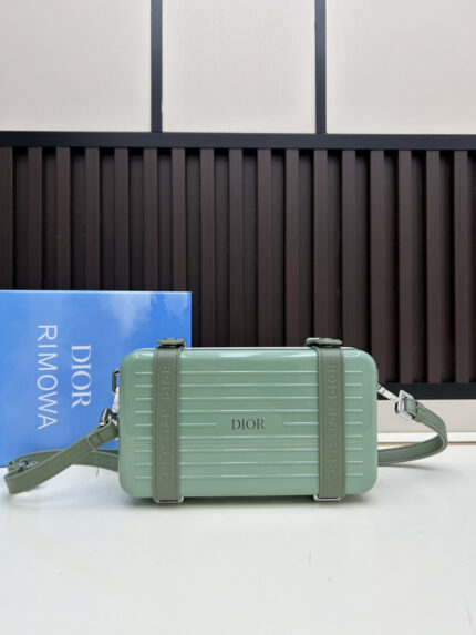 DIOR & RIMOWA Limited Edition Mini Trunk Bag   Mint Green
