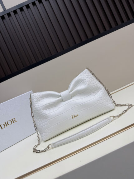 Dior 2026 Spring/Summer New Lambskin Chain Bag White