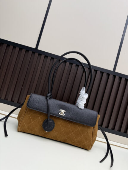 CHANEL Small 2026 Spring Summer Runway Collection  26SS Togo Leather Tote Bag in Brown