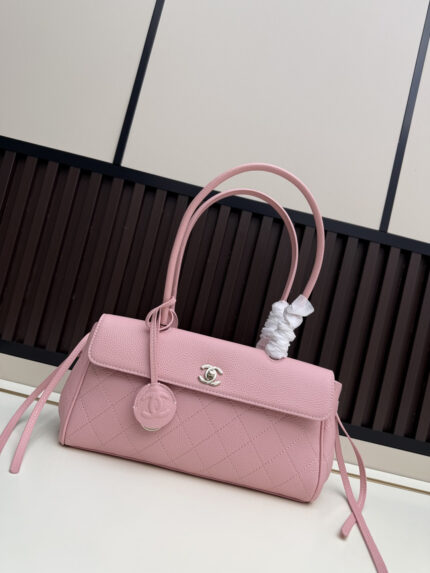 CHANEL Small 2026 Spring Summer Runway Collection  26SS Togo Leather Tote Bag in Pink