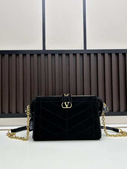 VALENTINO GARAVANI Matte GARAVANI PANTHEA Handbag Black