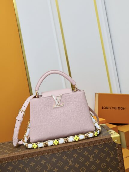 LV M23280 Paris Pink with Gold Tone Hardware  Capucines BB Handbag Large Size