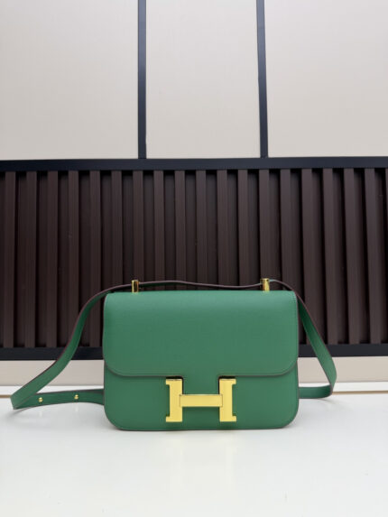 Hermès Large Stewardess Bag Green