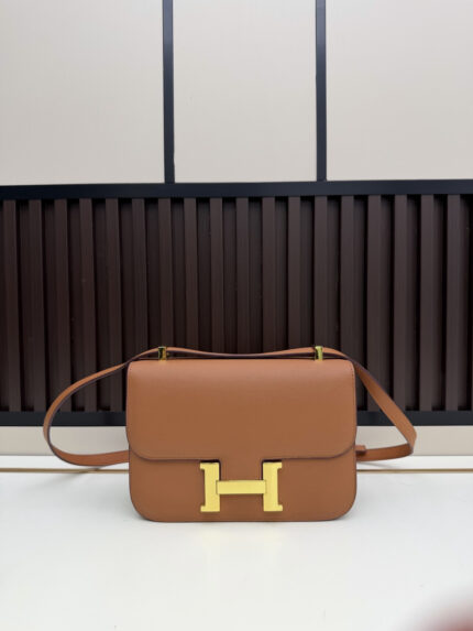 Hermès Large Stewardess Bag Golden brown