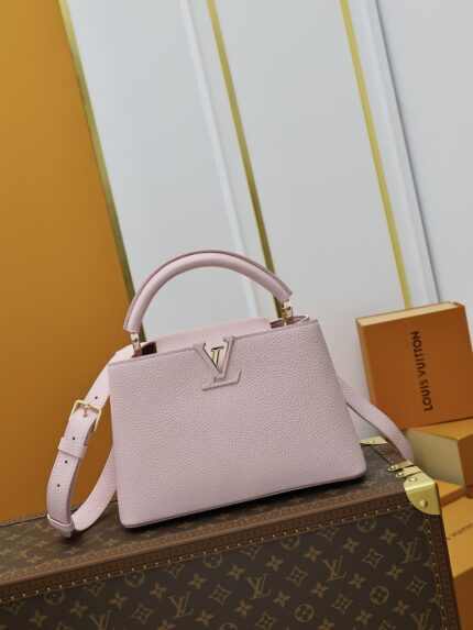 Louis Vuitton CAPUCINES Handbag Pink with Gold