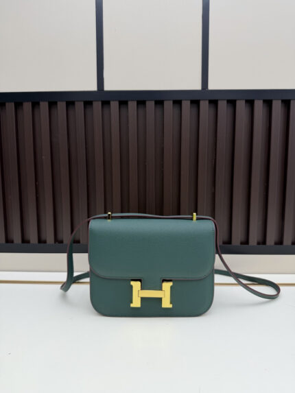 Hermès small Constance bag Peacock green