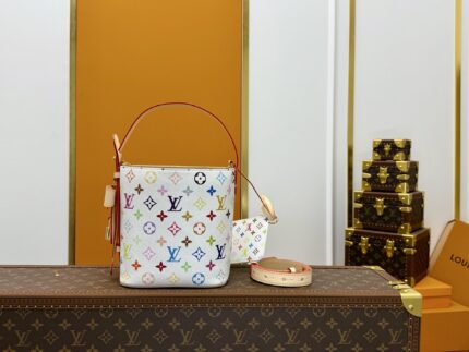 LV M13089 White Multicolore All In BB handbag Bucket bag