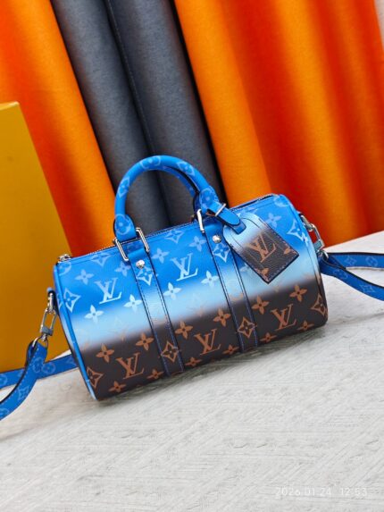 LOUIS VUITTON Keepall 25 Handbag Gradient Blue