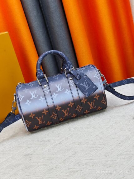 LOUIS VUITTON Keepall 25 Handbag Dark Blue Gradient