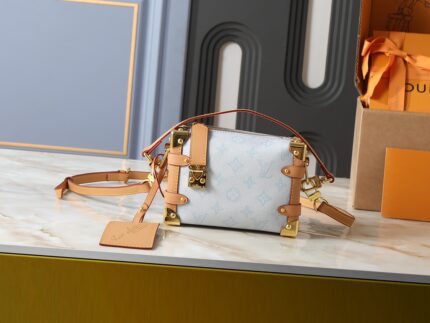 LOUIS VUITTON Side Trunk Handbag in Light Blue