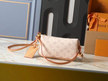 LOUIS VUITTON Pochette Accessories Handbag Cream Beige