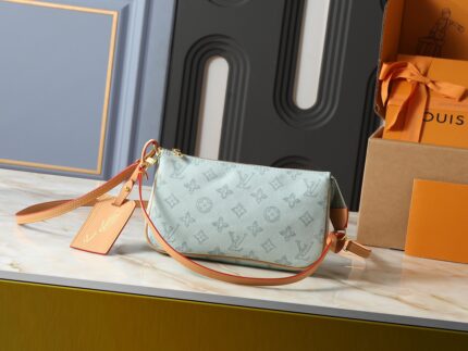 LOUIS VUITTON Pochette Accessories Handbag Mint Green