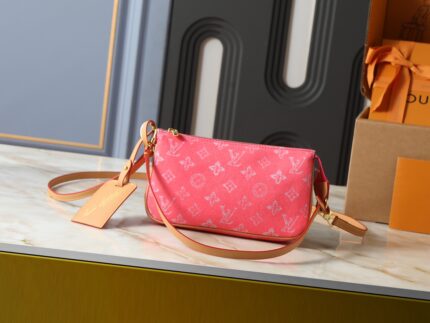 LOUIS VUITTON Pochette Accessories Handbag Fuchsia