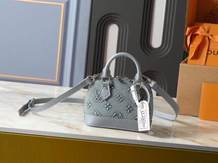 LOUIS VUITTON Mini Shell Bag Series  New Launch Nano Alma Handbag Gray