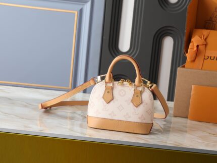 LV Nano Alma Handbag and Crossbody Bag Pink Style