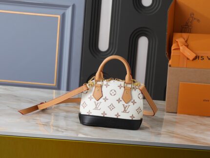 LV Classic Monogram  White Monogram Mini Shell Bag