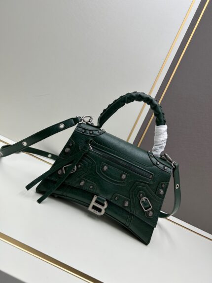 Balenciaga with box Motorcycle Hourglass Bag  green