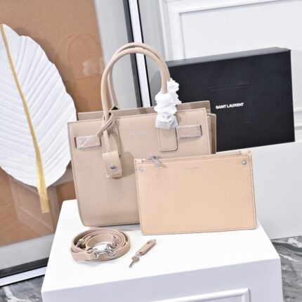 YSL Kate Light Pink   Plain weave Medium Bag   Clean and sophisticated