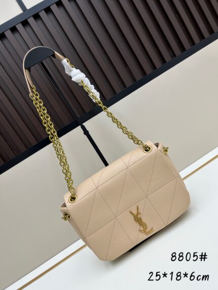 YSL Jamie latest style chain bag Light beige