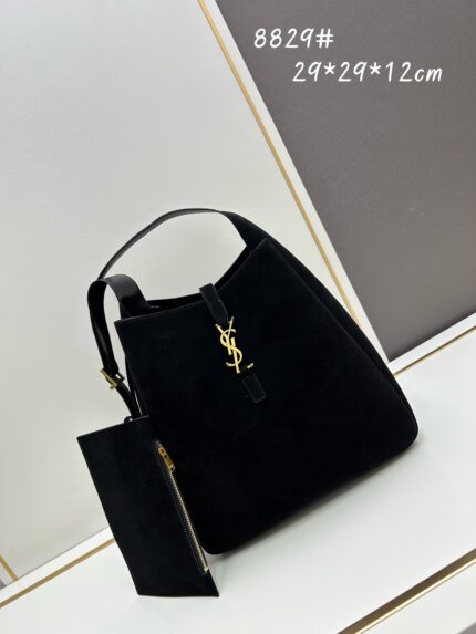 YSL new arrival large size black with gold-tone hardware  matte large bag