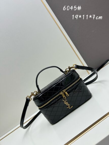 YSL GABY Mini Cosmetic Bag Black Compact and chic