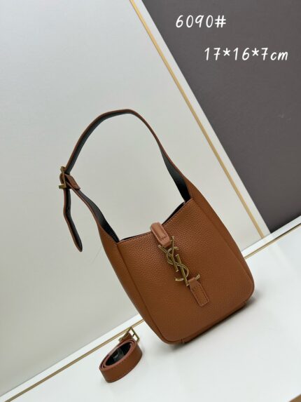 YSL Mini Hobo Underarm Bag Brown