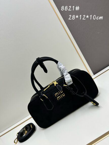 MIUMIU Maillard Mini Bowling Bag Black
