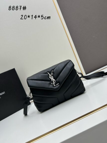 YSL new arrival small size classic Loulou Black with silver logo