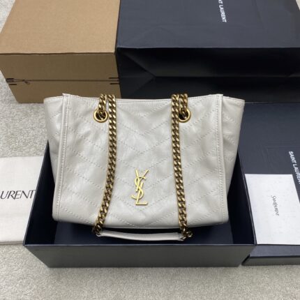 YSL Niki small shopping bag White