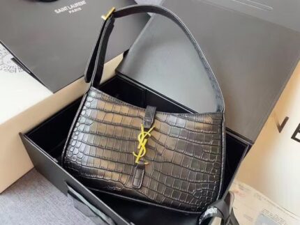 YSL new crocodile-embossed underarm bag