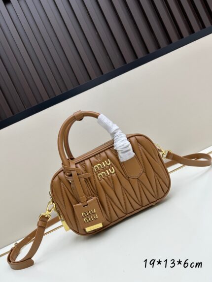 MiuMiu new arrival  too pretty bowling bag  Caramel color